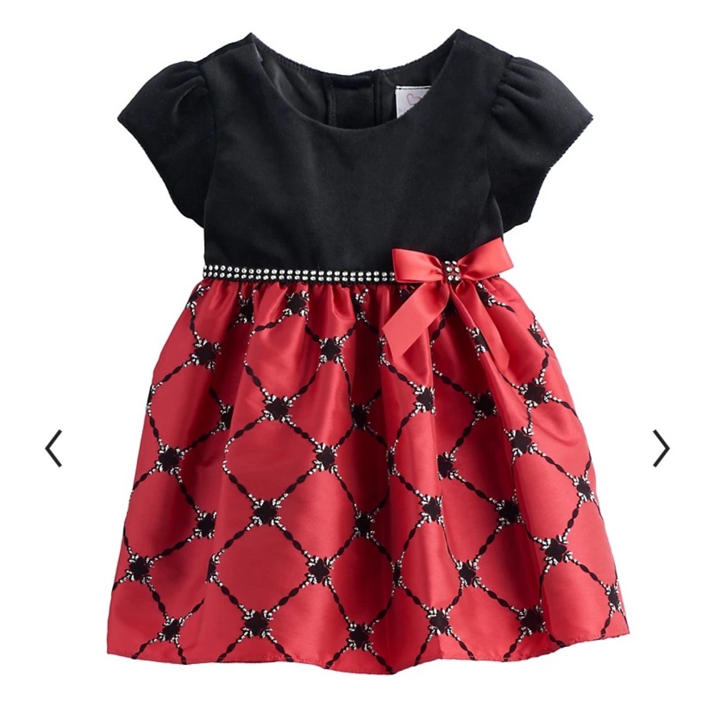 Baby Girl Youngland Beaded Holiday Dress